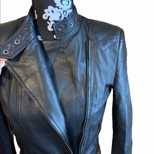 Alice and Olivia soft lambskin leather jac…